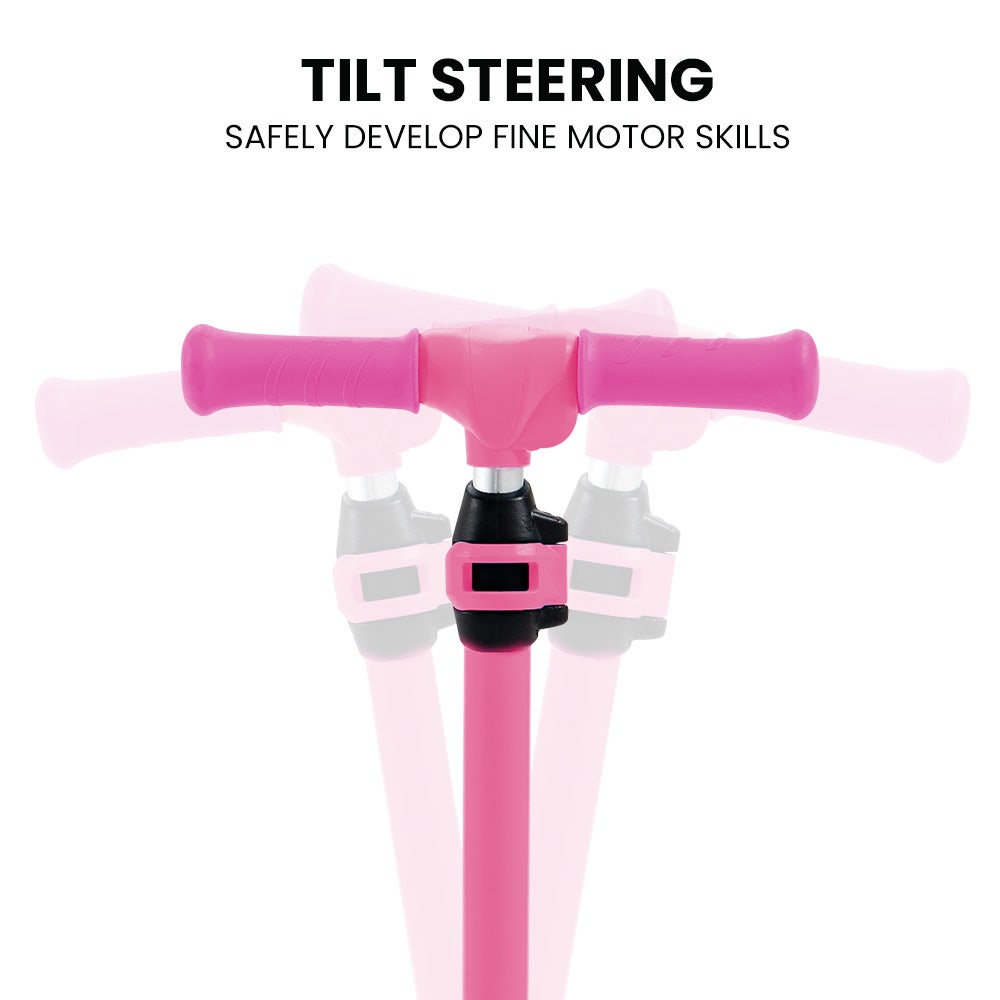 3-Wheel Electric Scooter , Ages 3-8, Adjustable Height, AU Compliant, Lithium Battery, Pink