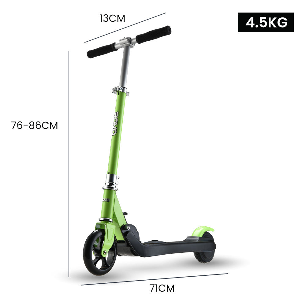 Electric Scooter Lithium Ride-On Foldable E-Scooter 125W Rechargeable, Green