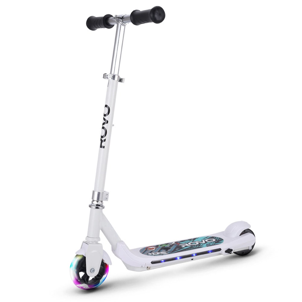 WhizKid Electric Scooter, Ages 5-11, Adjustable Height, AU Compliant, Lithium Battery, Brushless Motor, White