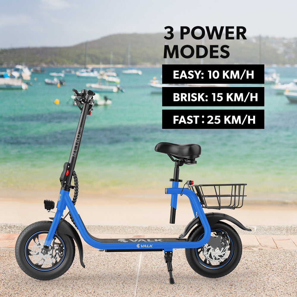 VALK Electric Scooter with Seat, Disc brakes, 12