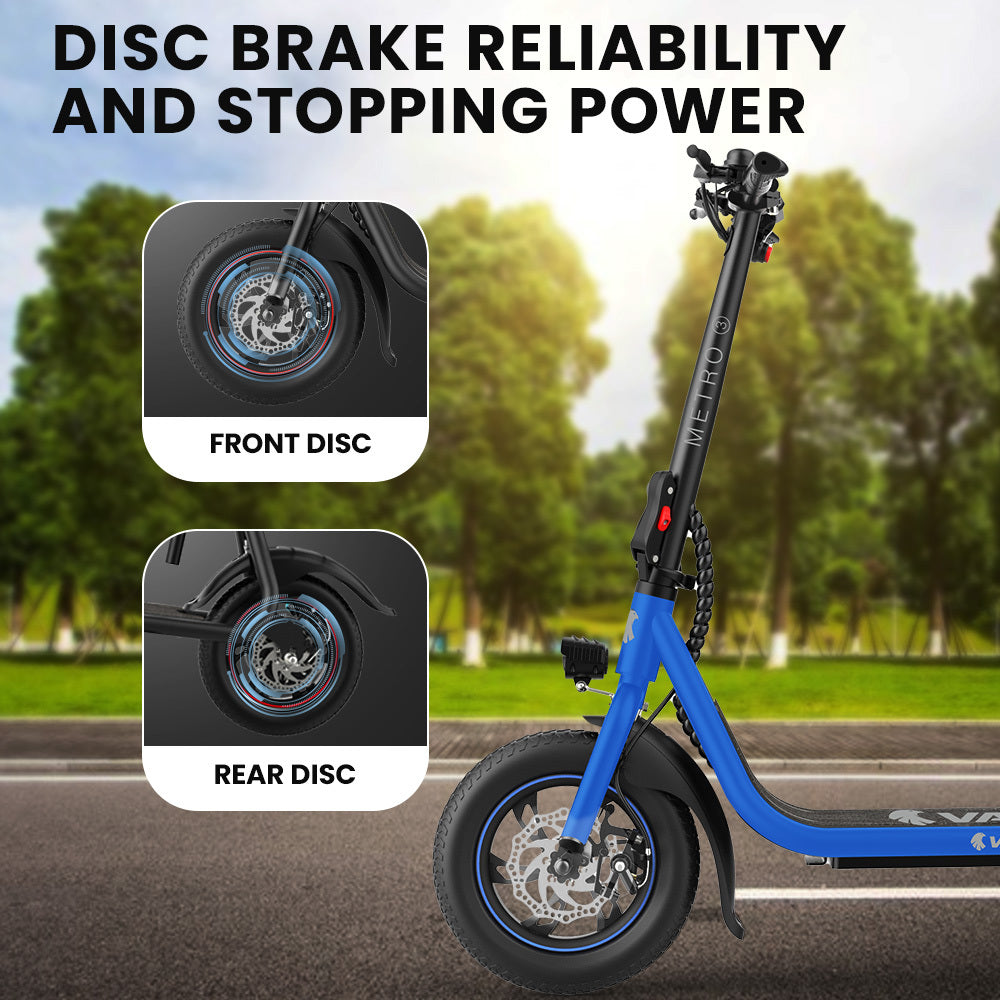 VALK Electric Scooter with Seat, Disc brakes, 12