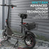 Electric Scooter with Seat, Disc brakes, 12" Tyres, AU Compliant, for Adults, Teens, Commuter, Black