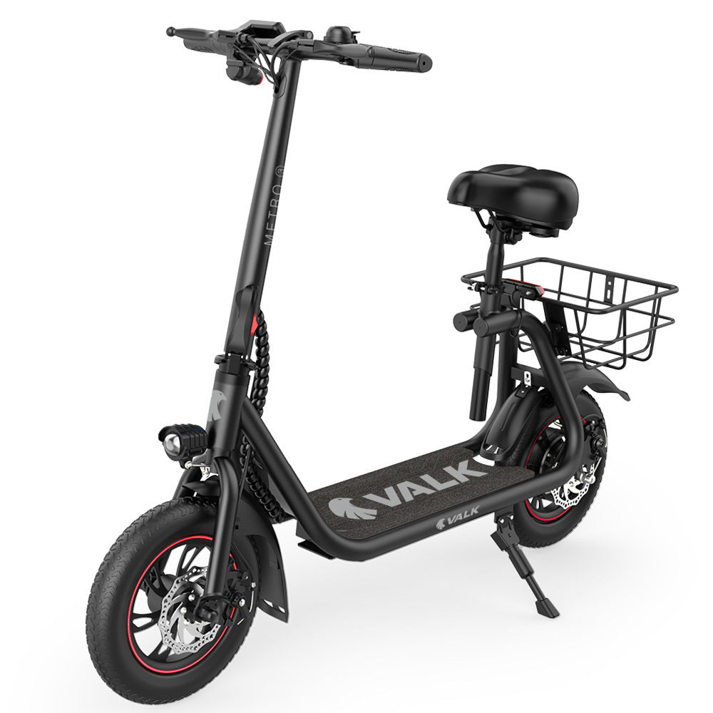 VALK Electric Scooter with Seat, Disc brakes, 12