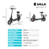 VALK Electric Scooter with Seat, Disc brakes, 12" Tyres, Motorised eScooter for Adults Teens Commuter