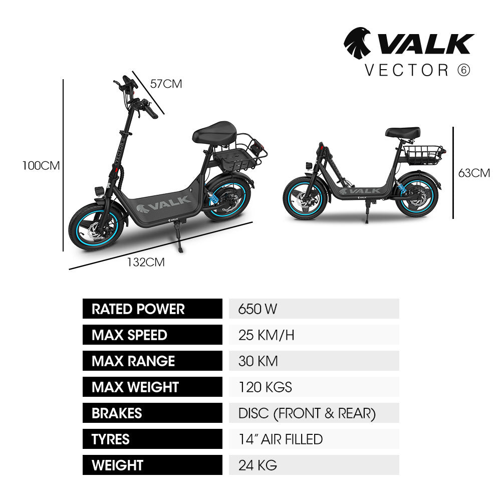 Electric Scooter with Seat, 30km Range, AU Compliant, Disc brakes, 14