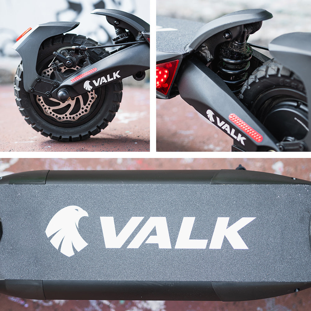 VALK Primal 9 Dual Motor 1600W Extreme Hill Climbing e-Scooter Electric, Black