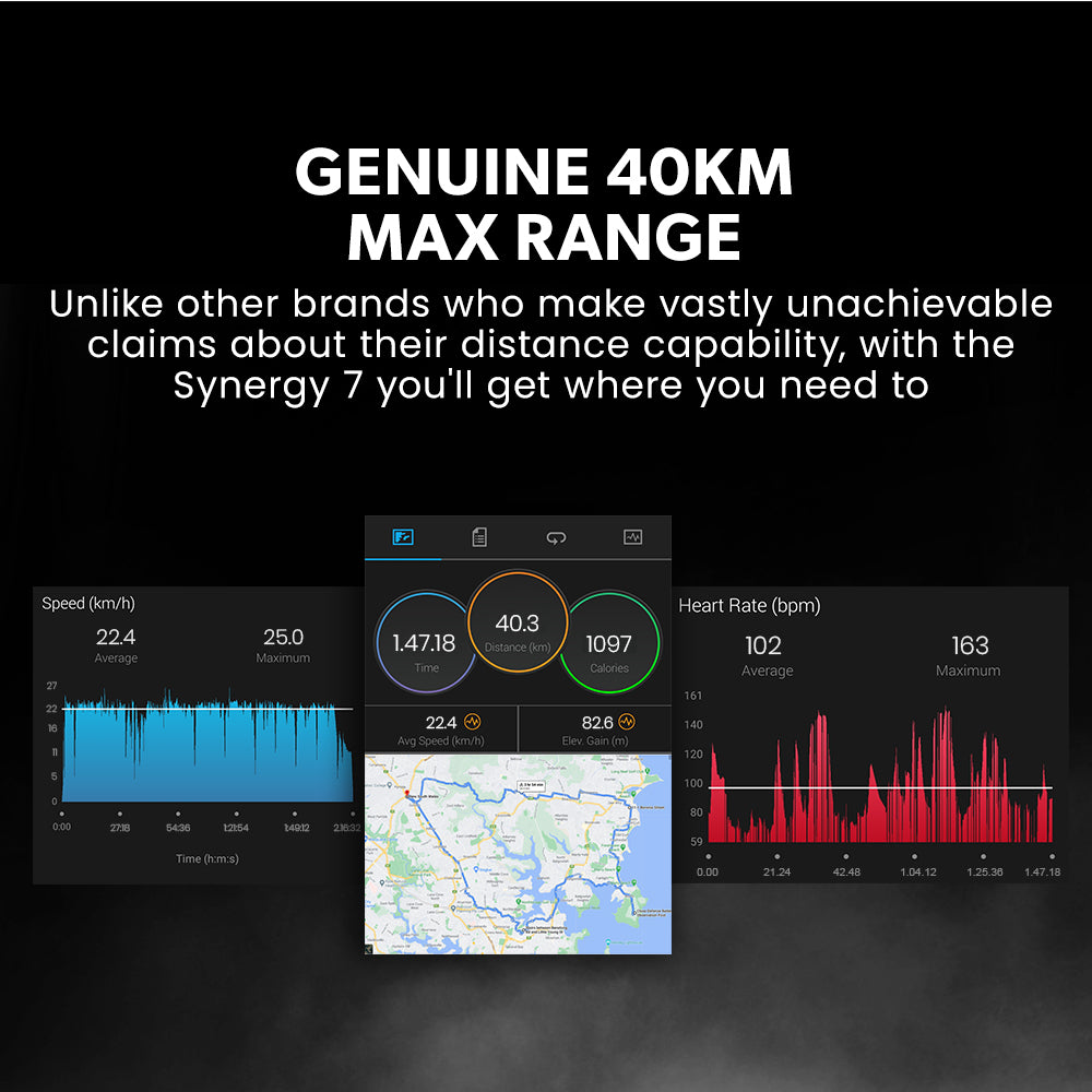 Synergy 7 Electric Scooter, 500W 15Ah, AU Compliant, Motorised eScooter for Adults, Black/Red