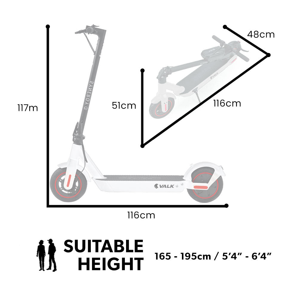 Synergy 7 Electric Scooter, 500W 15Ah, AU Compliant, Motorised eScooter for Adults, White