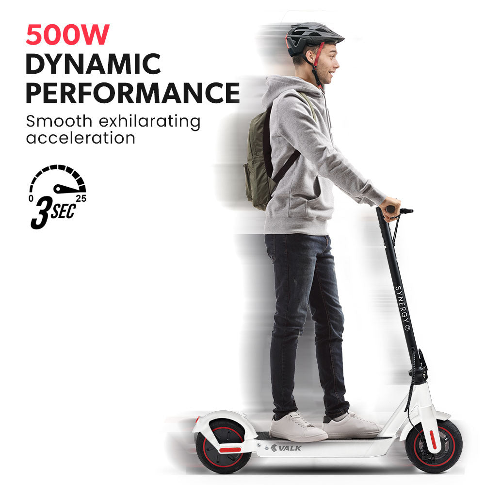 Synergy 7 Electric Scooter, 500W 15Ah, AU Compliant, Motorised eScooter for Adults, White