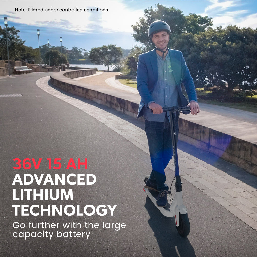 Synergy 7 Electric Scooter, 500W 15Ah, AU Compliant, Motorised eScooter for Adults, White