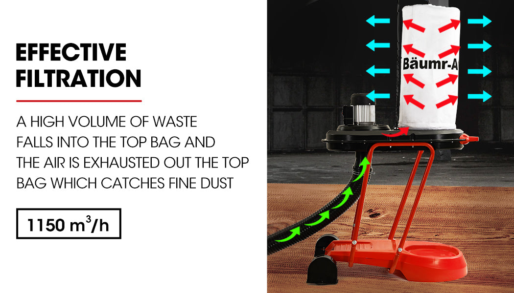 Dust Collector Extraction Cyclone Woodworking Portable Catcher Workshop