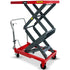 300KG Hydraulic High Lift Double Scissor Trolley, 1.3M Max Platform Hgt, Heavy-Duty, for Material Handling