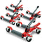 2360kg Set of 4 Vehicle Positioning Jacks, Mechanical Ratcheting Foot Pedal Wheel Dolly For Auto Car Moving