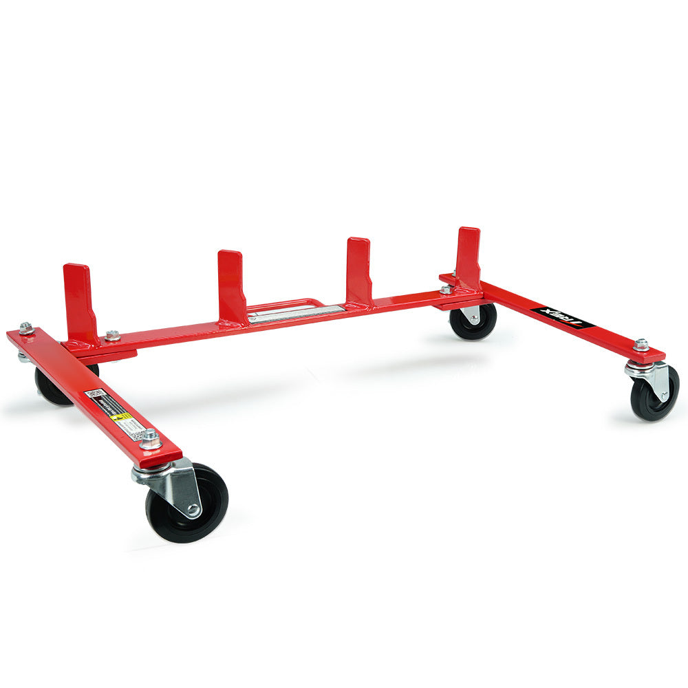 Vehicle Positioning Jack Storage Rack Stand, Heavy Duty Design with Locking Castor Wheels