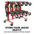 Vehicle Positioning Jack Storage Rack Stand, Heavy Duty Design with Locking Castor Wheels