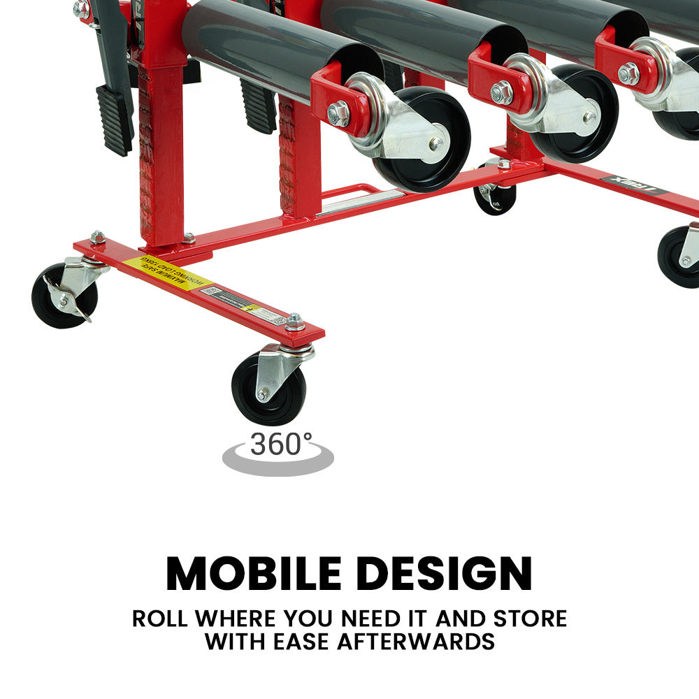 Vehicle Positioning Jack Storage Rack Stand, Heavy Duty Design with Locking Castor Wheels