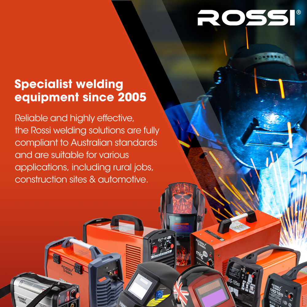 ROSSI 160 Amp Inverter Stick Welder, ideal for Stainless Steel, Aluminium, Carbon Steel, Multi-Metal Gasless Welding Machine, 15A Plug
