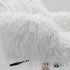 Fluffy Office Chair Faux Fur Modern Swivel Desk Chair for Women And Girls-White