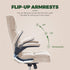 Velvet Home Ergonomic Swivel Adjustable Tilt Angle and Flip-up Arms Office Chair