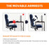 Velvet Home Ergonomic Swivel Adjustable Tilt Angle and Flip-up Arms Office Chair