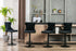 Velvet Bar Stools – Adjustable Height 63–84cm, Tufted Back, Black (Set of 4)
