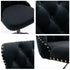 Velvet Bar Stools – Adjustable Height 63–84cm, Tufted Back, Black (Set of 2)