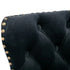 Velvet Bar Stools – Adjustable Height 63–84cm, Tufted Back, Black (Set of 2)