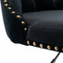 Velvet Bar Stools – Adjustable Height 63–84cm, Tufted Back, Black (Set of 2)