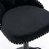 Velvet Bar Stools – Adjustable Height 63–84cm, Tufted Back, Black (Set of 2)
