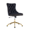 Velvet Home Office Chair- Black