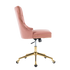 Velvet Home Office Chair- Pink