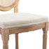 AADEN 2x Rattan Dining Chairs with Solid Wood Legs- Beige