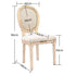 AADEN 8x Rattan Dining Chairs with Solid Wood Legs- Beige