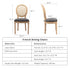 AADEN 8x Rattan Dining Chairs with Solid Wood Legs- Grey