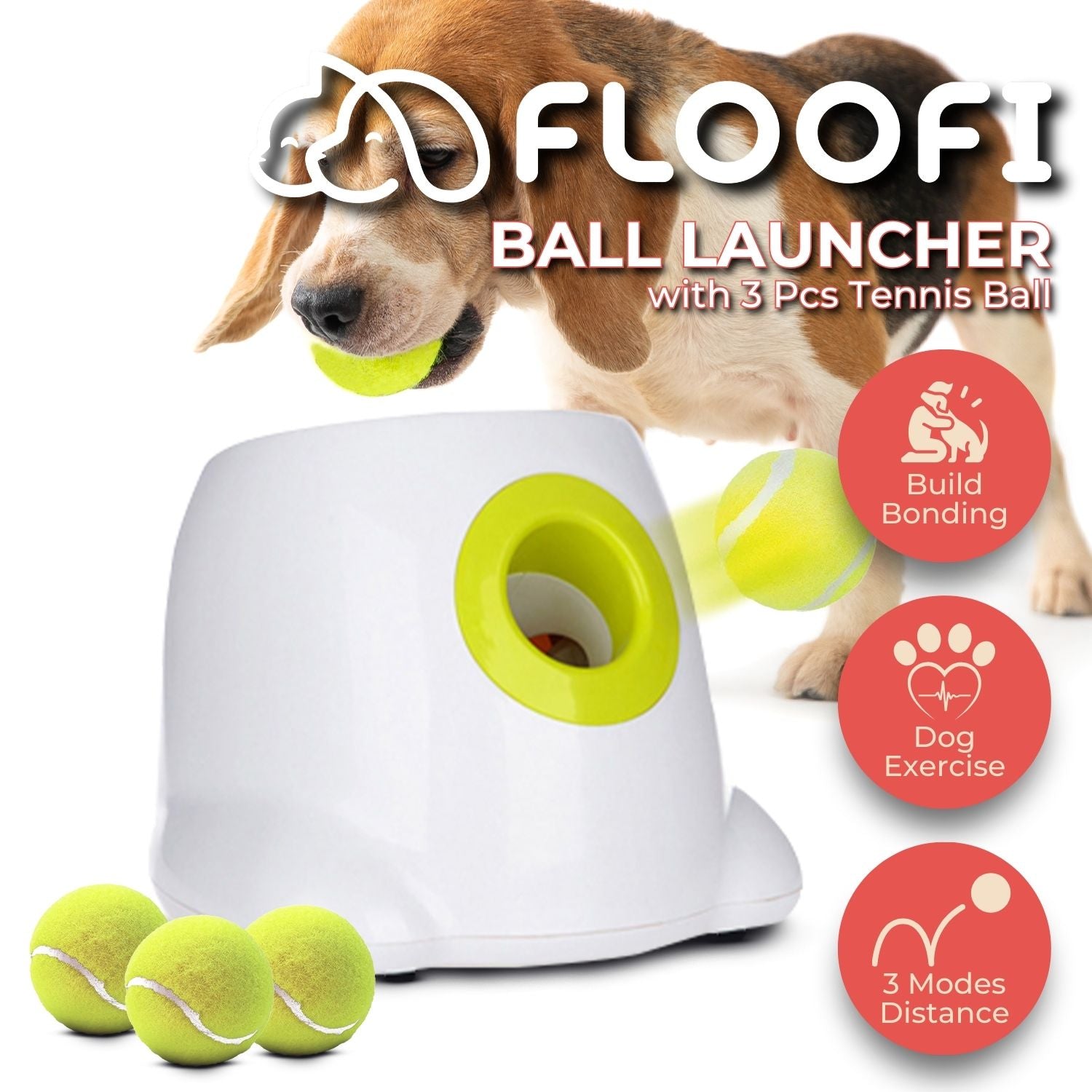FLOOFI Automatic Ball Launcher (Green)