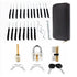 GOMINIMO 34 Pcs Lock Picking Kit with 3 Transparent Practice Training Padlocks 6 Keys and a Carrying Bag (Black)