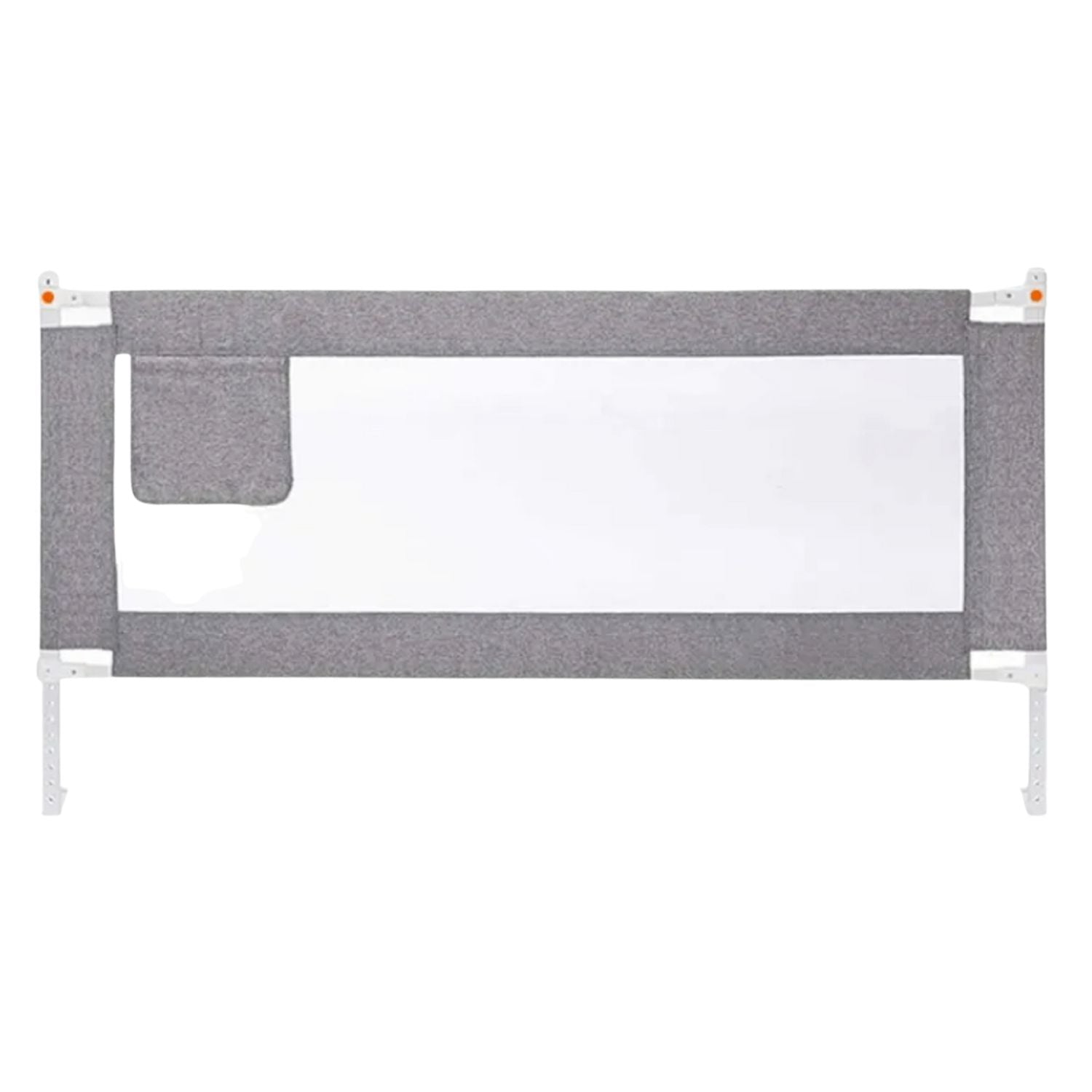90CM Height Adjustable Folding Kids Safety Bed Rail (180X90CM Single Side 1 PCS, Grey)