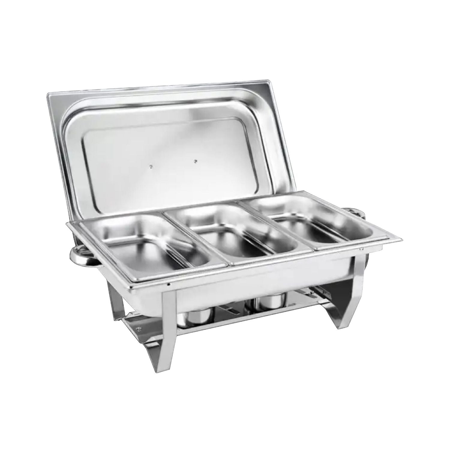 9L Chafing Dish Multifunctional Stainless Steel Food Buffet Warmer Pan (3x3L Triple Trays)