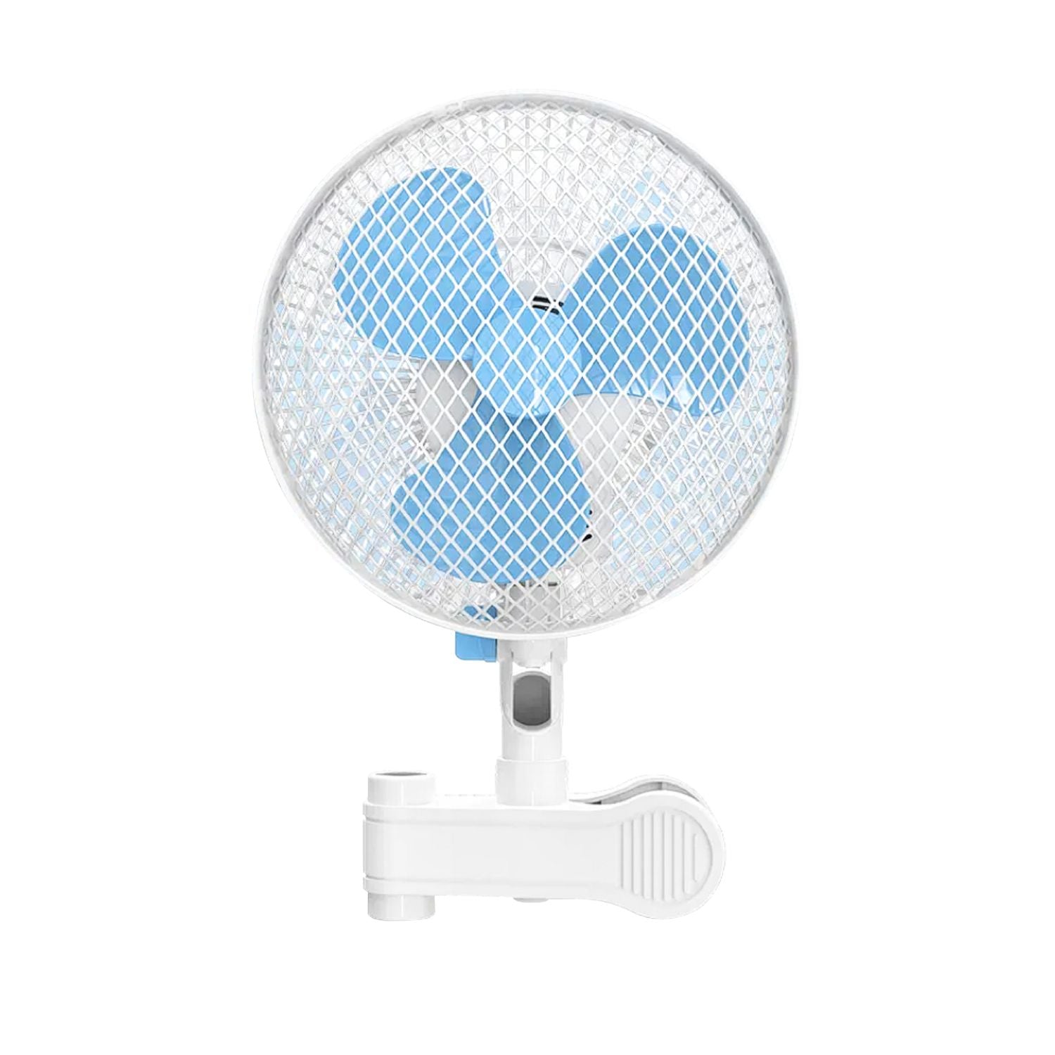 Portable Oscillating Clip Fan With 2 Speed (White+Blue)GO-CF-102-YZ