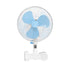 GOMINIMO Portable Oscillating Clip Fan With 2 Speed (White+Blue)