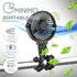 GOMINIMO 5000mAh Rechargeable Clip Fan with Flexible Tripod (Black)
