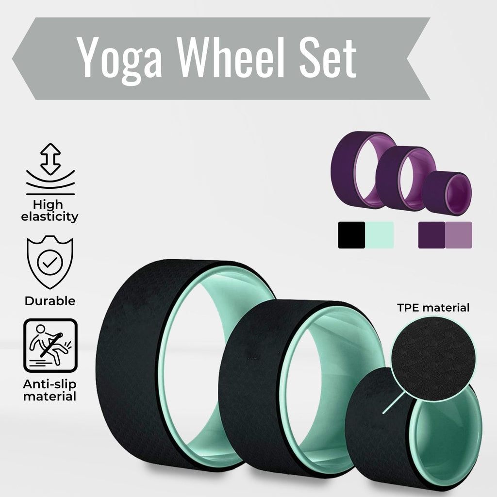 Verpeak Yoga Wheel 3 pieces set ( 3 Verpeak Yoga Wheel ) (Green)