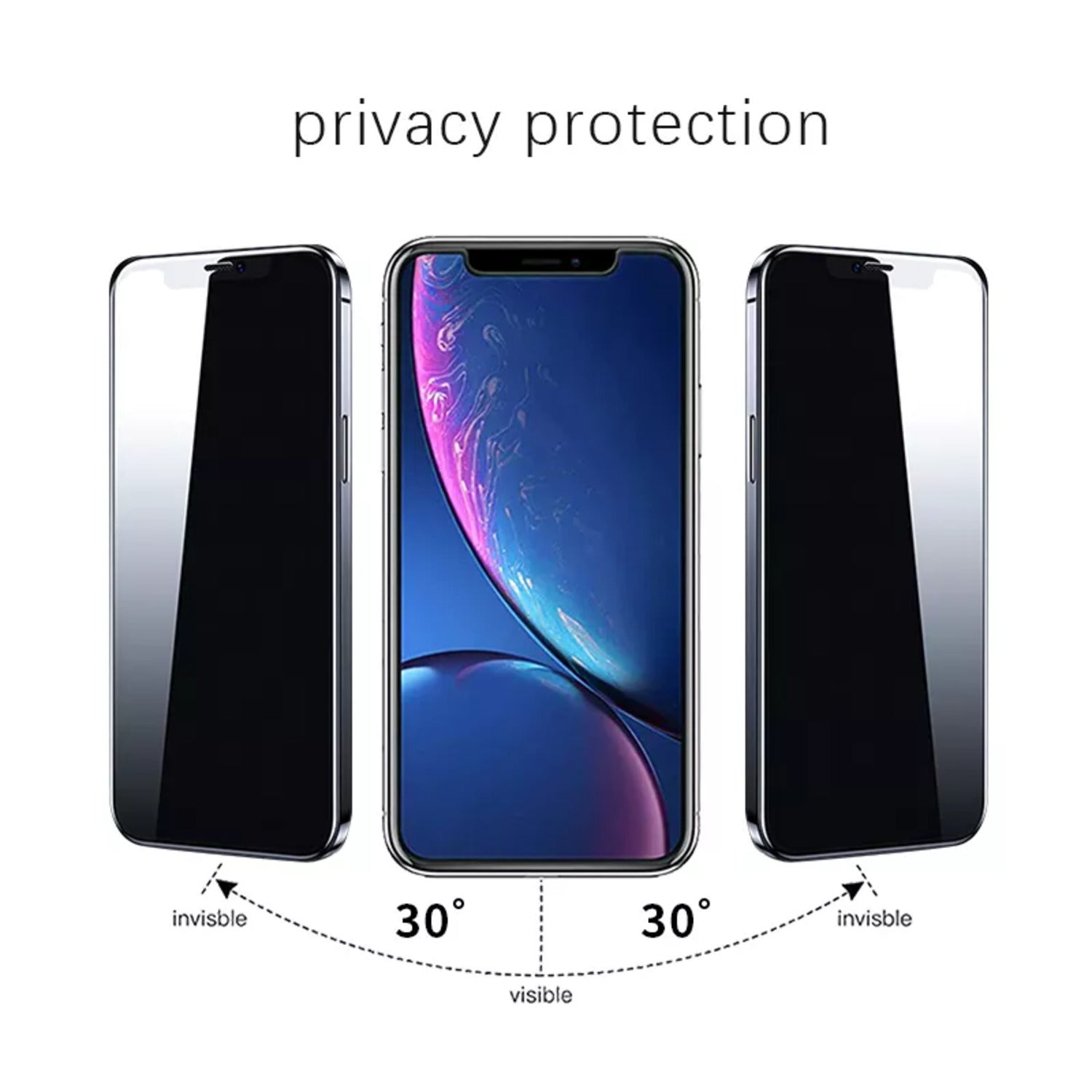 VOCTUS iPhone 14 Privacy Tempered Glass Screen Protector 2Pcs (Box)