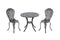 Remy 3‑Piece Outdoor Setting – Aluminium Table & 2 Chairs, Modern Black