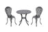 Remy 3‑Piece Outdoor Setting – Aluminium Table & 2 Chairs, Modern Black