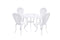 Remy 5‑Piece Outdoor Setting – Aluminium Table & 4 Chairs, Modern Black