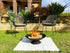 Lassen Black Cast Iron Fire Pit, 78cm Outdoor Firepit Bowl for Patios & Decks