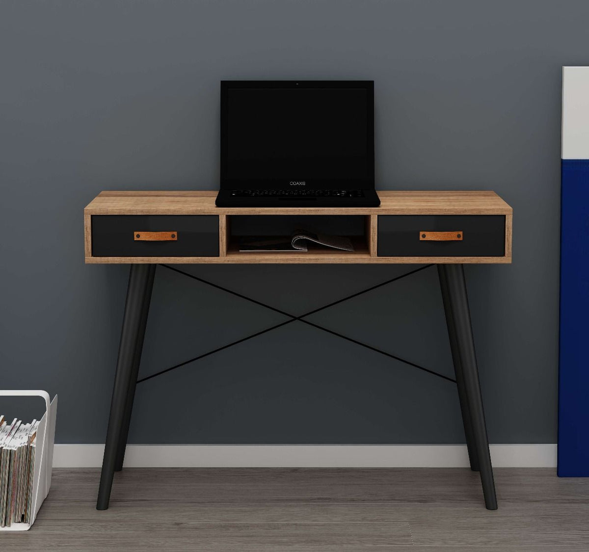 Celestine Console Table Sleek Modern 2 Drawer Storage Hallway Unit