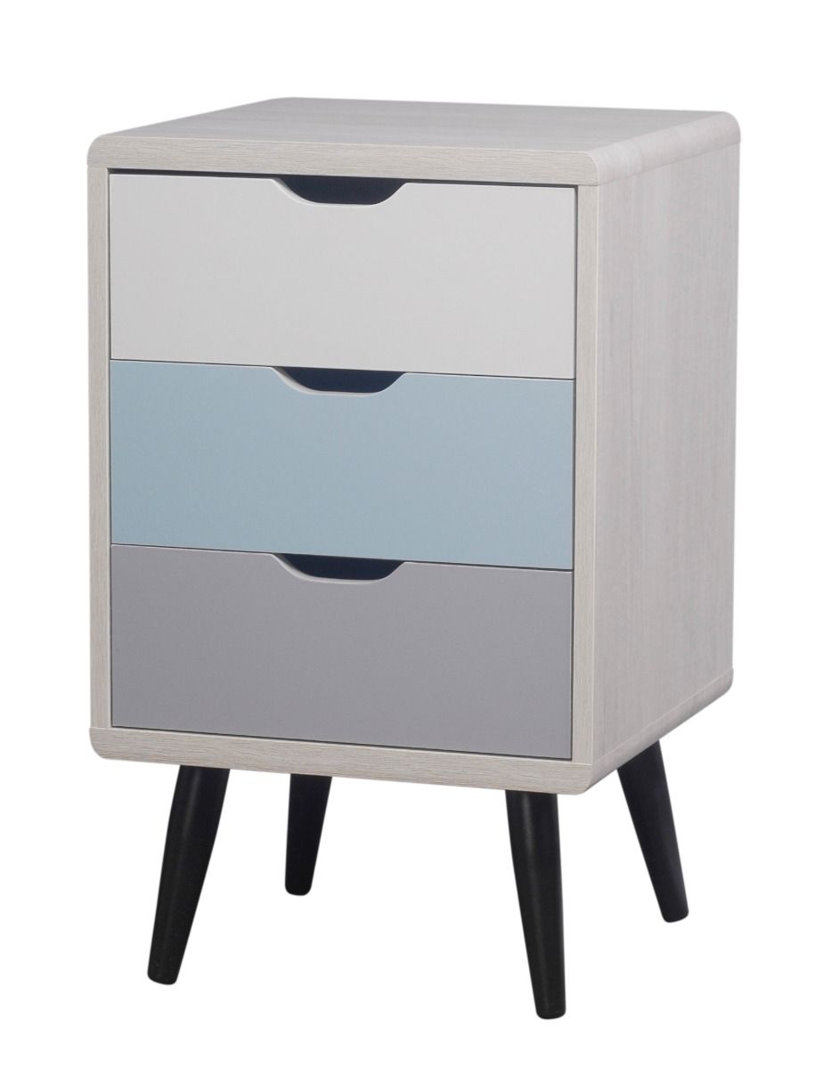 Adrian Cabinet 3 Drawers Sleek Modern Curved Edge Storage Unit Hallway