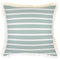 Cushion Cover-Coastal Fringe-Hampton Stripe Seafoam-45cm x 45cm